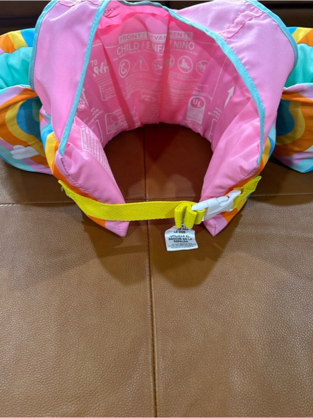 Speedo Kids Swim Flotation Vest Level 70 Buoyancy Aid Rainbow Sun Kissed - Picture 5 of 7